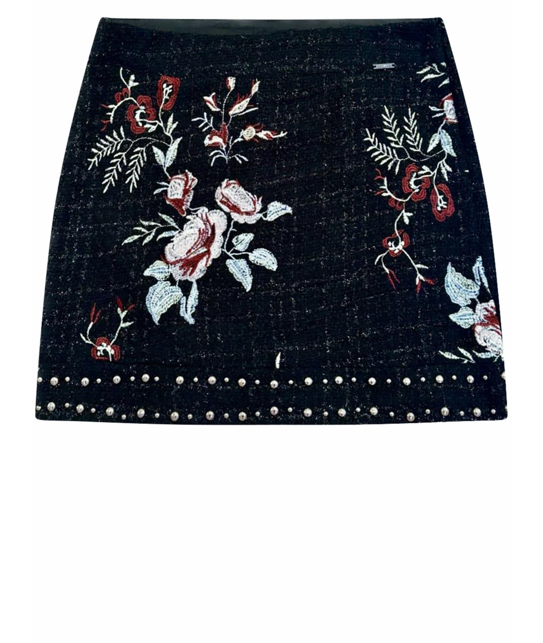 LIU JO Черная полиэстеровая юбка мини, фото 1