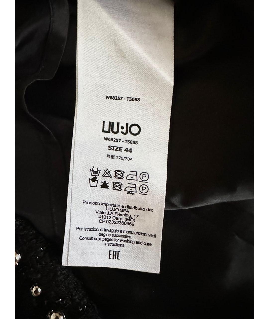 LIU JO Черная полиэстеровая юбка мини, фото 6
