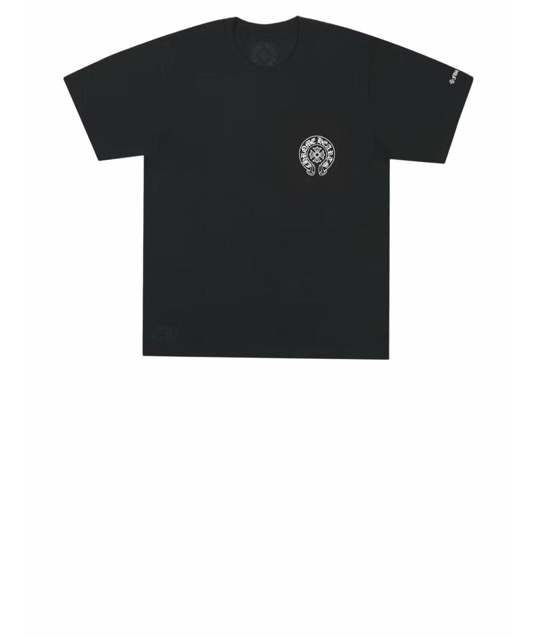 CHROME HEARTS Черная хлопковая футболка, фото 4