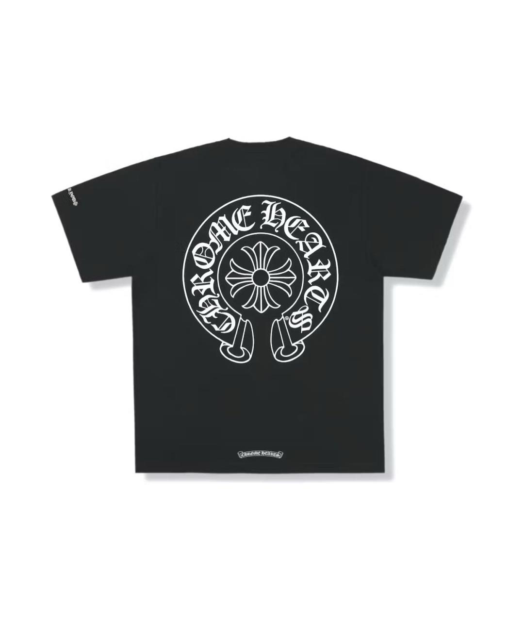 CHROME HEARTS Черная хлопковая футболка, фото 2