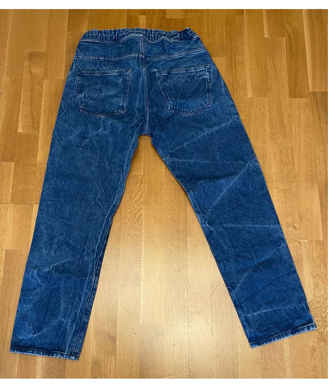 ARIES Синие хлопковые прямые джинсы, фото 2