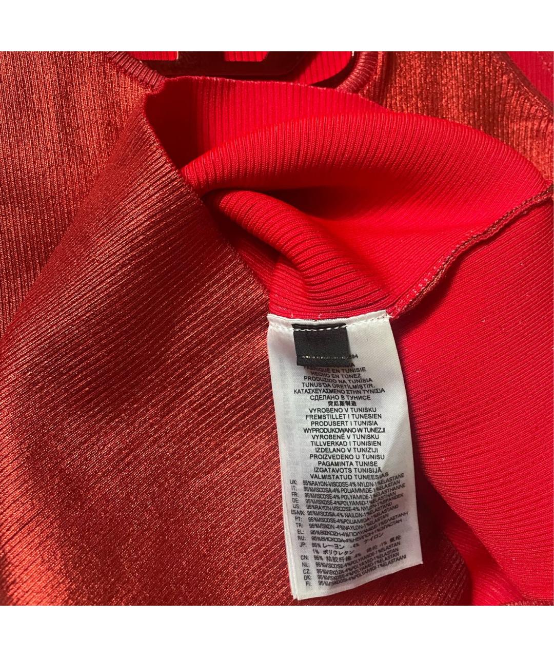 DIESEL Красное полиэстеровое коктейльное платье, фото 6