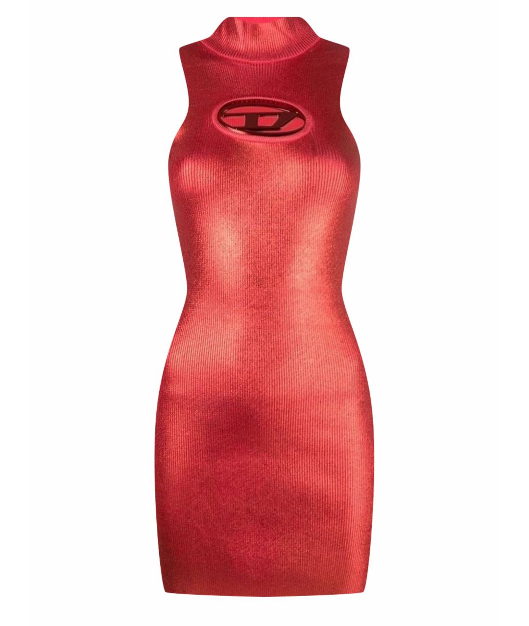 DIESEL Красное полиэстеровое коктейльное платье, фото 1