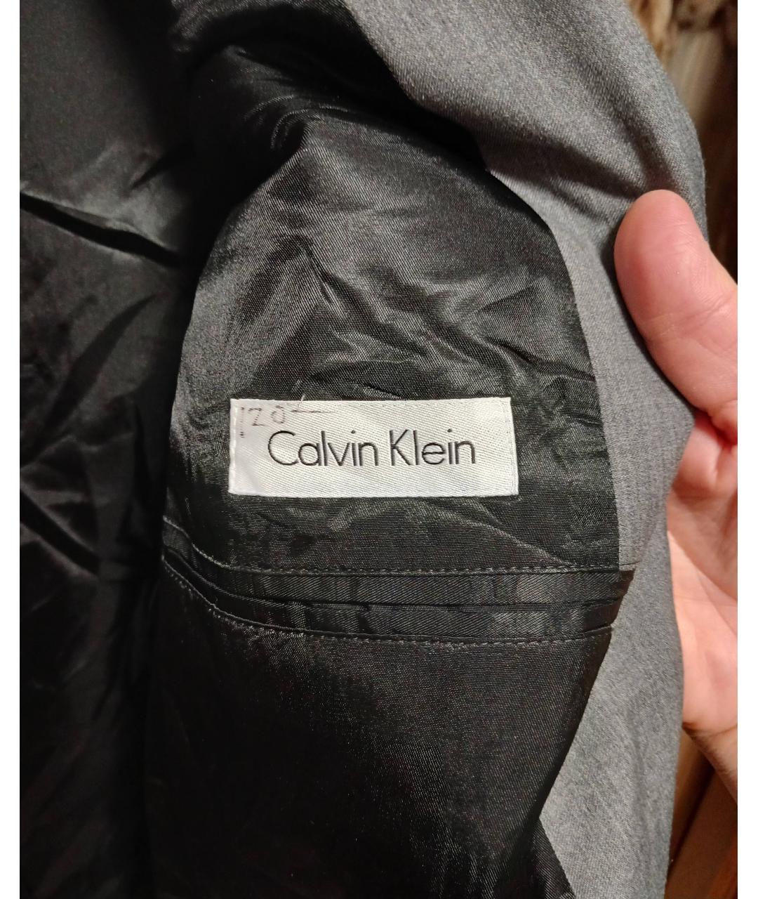 CALVIN KLEIN Серый пиджак, фото 4