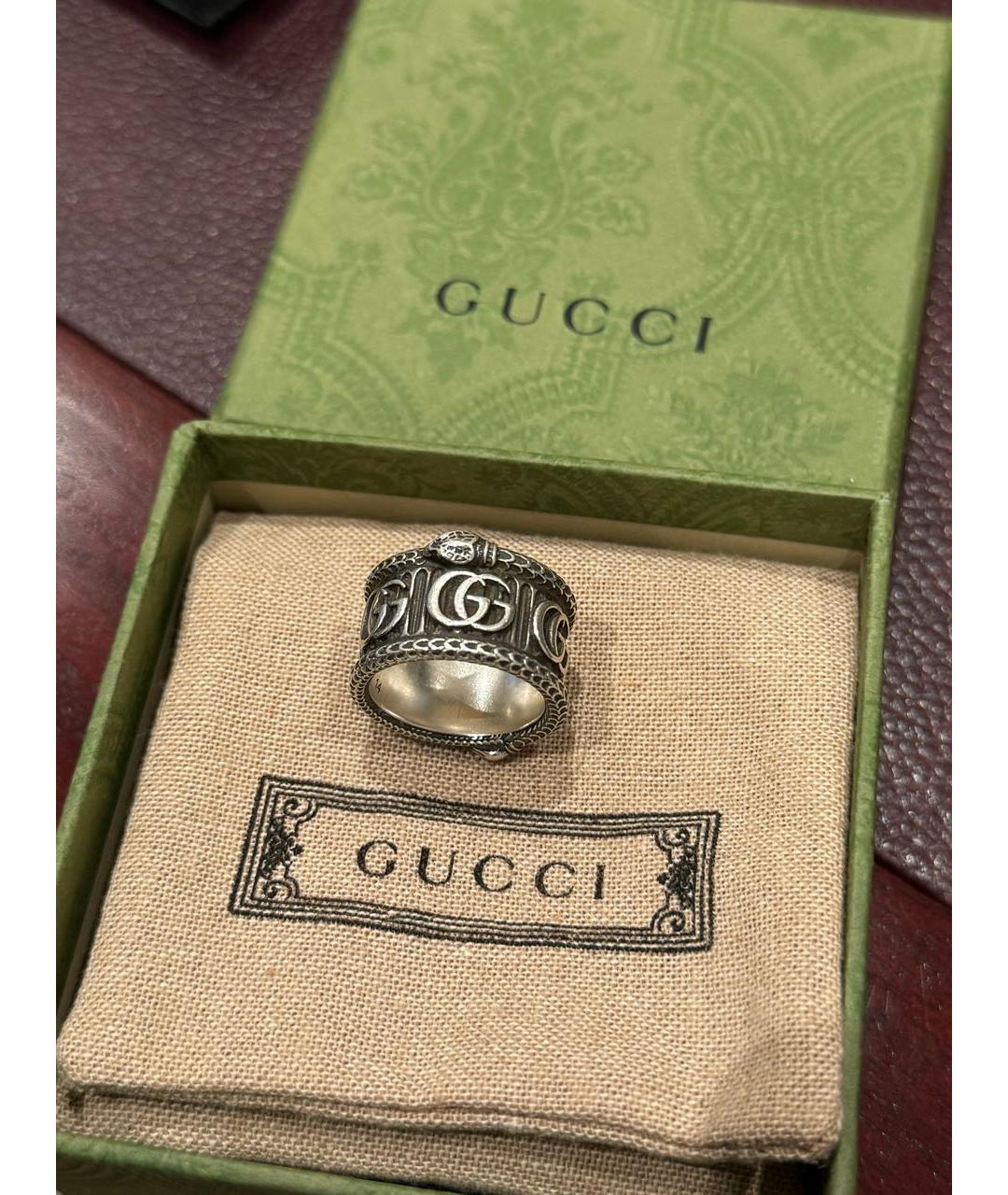 GUCCI Серебряное серебряное кольцо, фото 3
