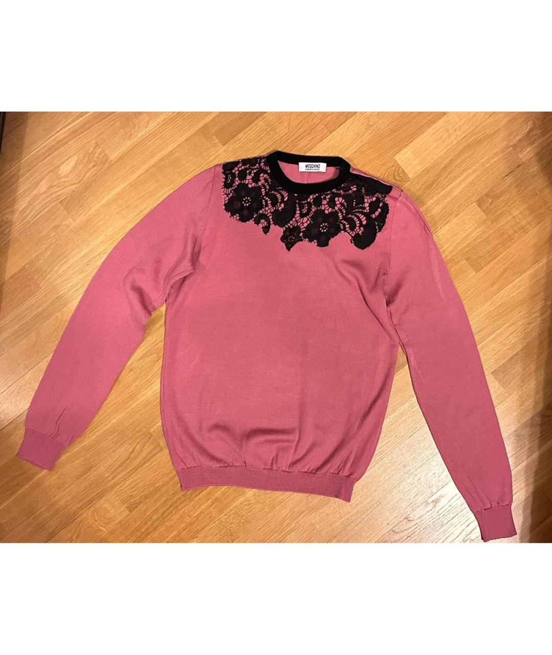 MOSCHINO Розовый полиамидовый джемпер / свитер, фото 6