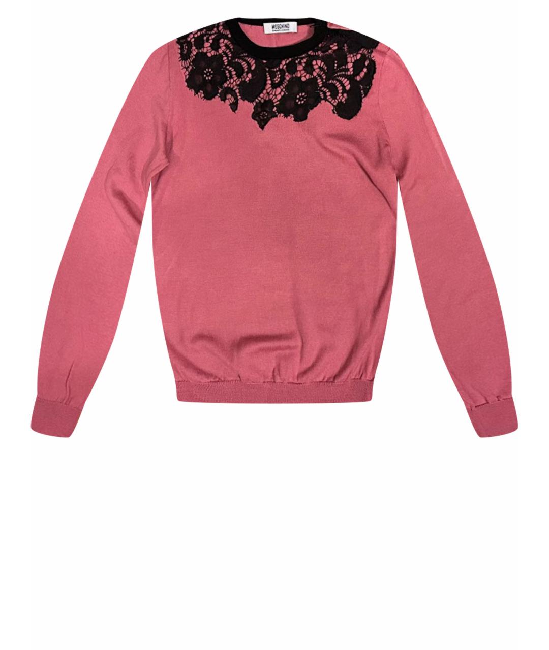 MOSCHINO Розовый полиамидовый джемпер / свитер, фото 1