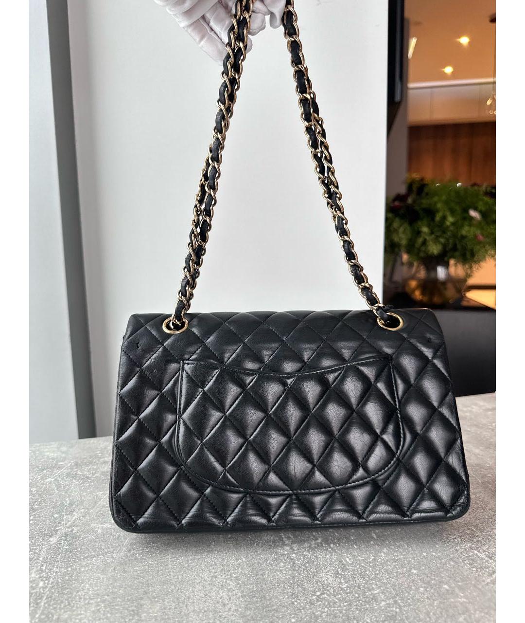 CHANEL Черная кожаная сумка с короткими ручками, фото 2