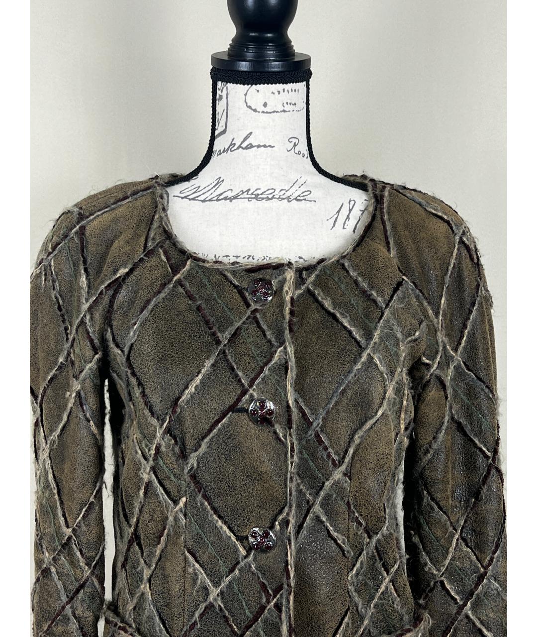 CHANEL PRE-OWNED Кожаный жакет/пиджак, фото 5