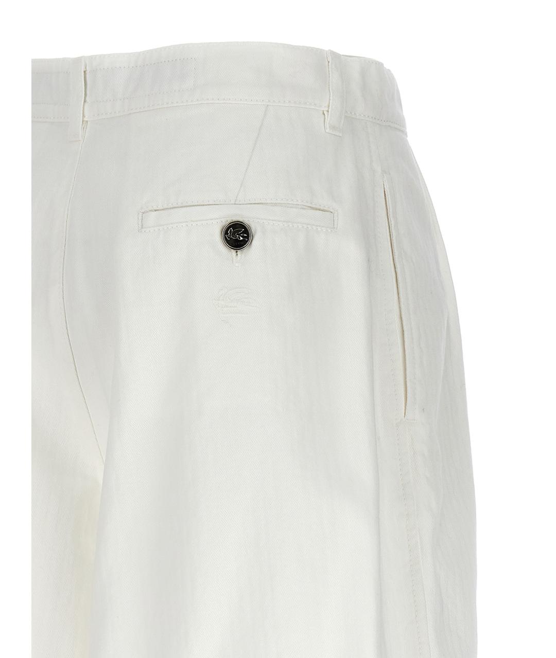 ETRO Белые хлопковые шорты, фото 4