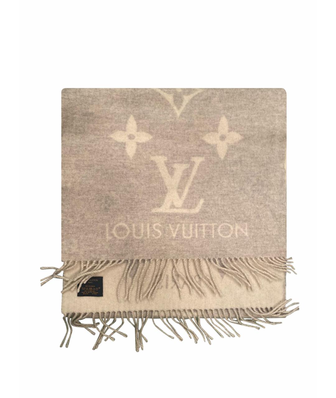 LOUIS VUITTON PRE-OWNED Серый кашемировый шарф, фото 1