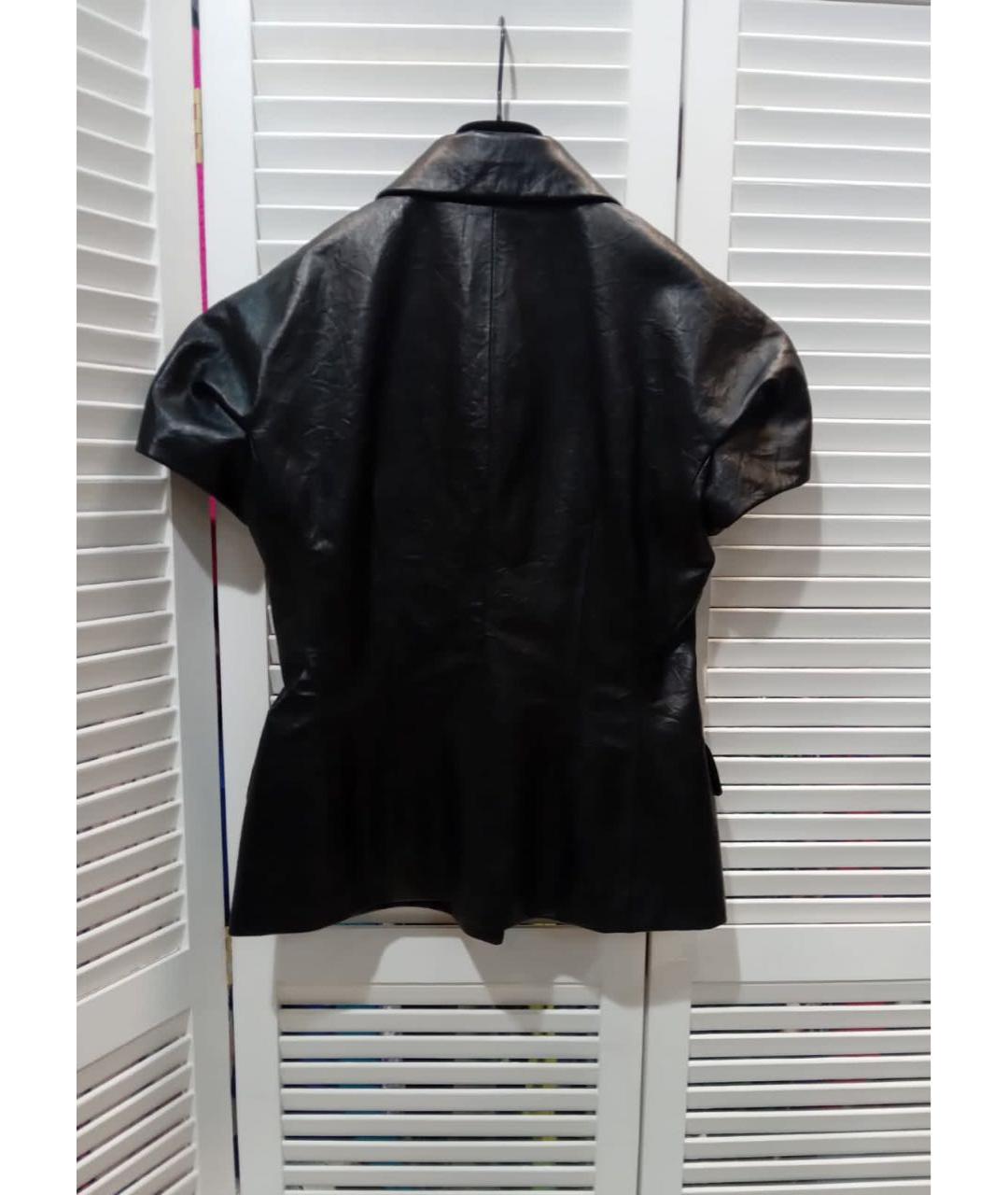 CHRISTIAN DIOR PRE-OWNED Черная кожаная куртка, фото 2