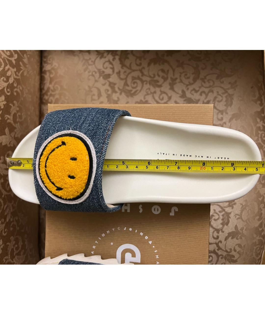 JOSHUA SANDERS Голубые шлепанцы, фото 5