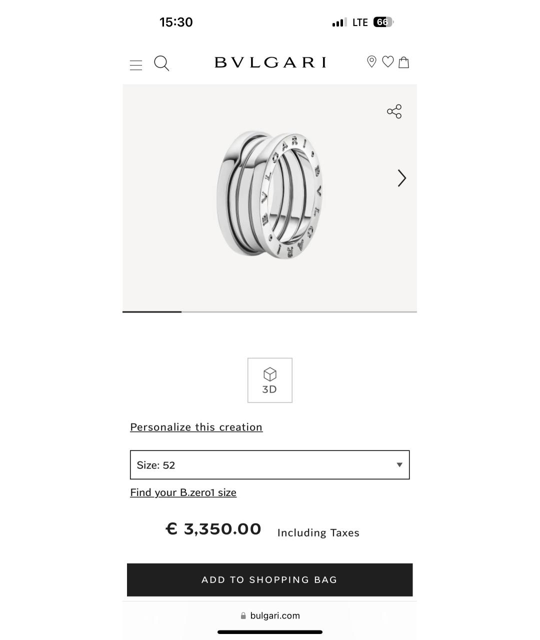 BVLGARI Серебряное кольцо из белого золота, фото 8