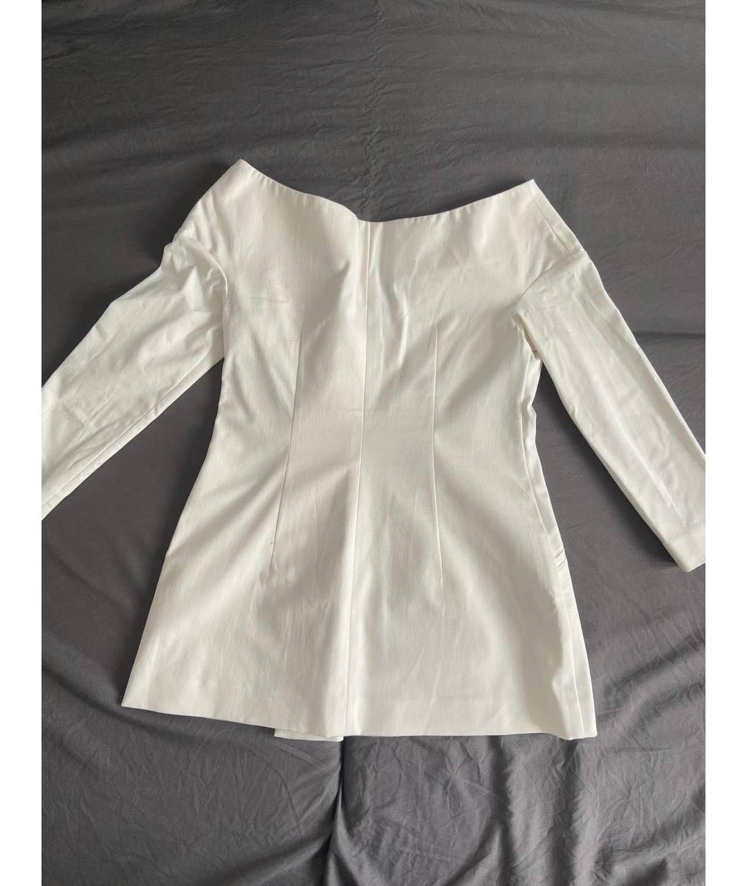 PHILOSOPHY DI LORENZO SERAFINI Белый хлопковый жакет/пиджак, фото 2