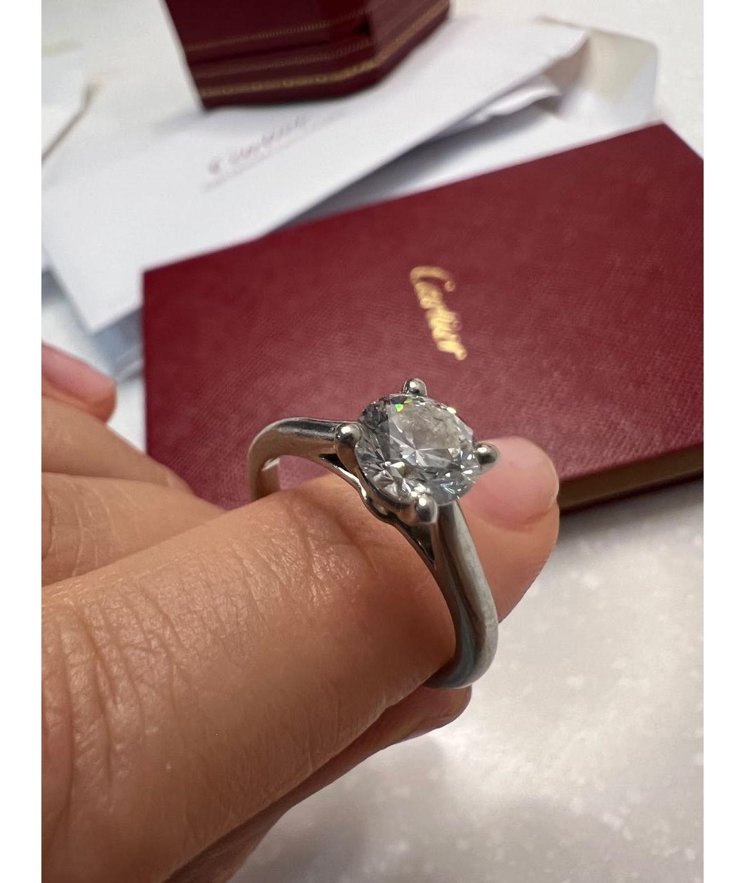 CARTIER Белое платиновое кольцо, фото 3