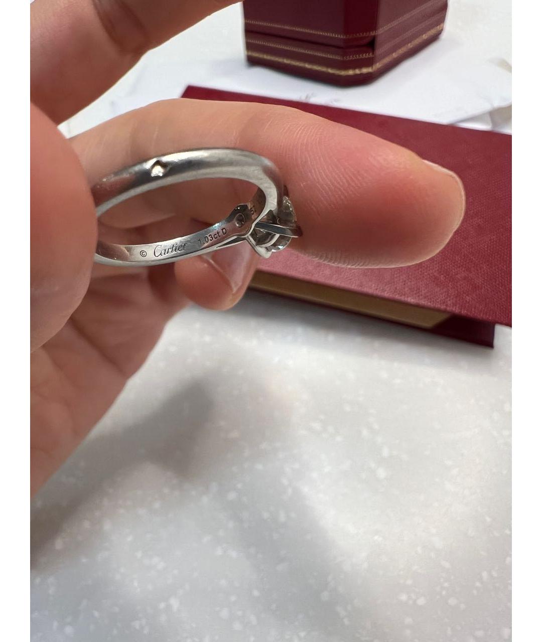 CARTIER Белое платиновое кольцо, фото 2