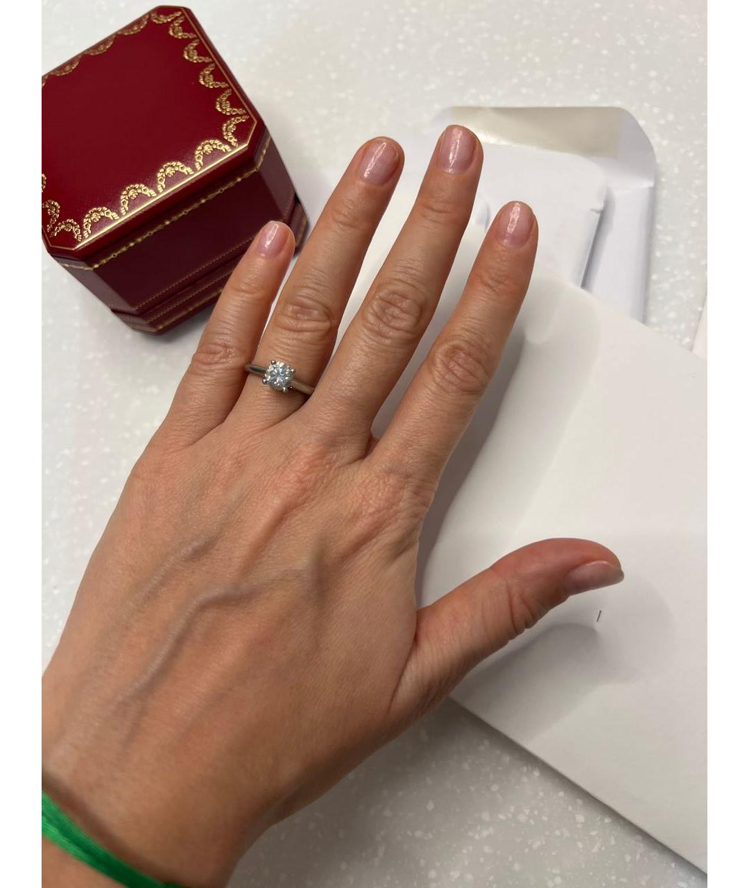 CARTIER Белое платиновое кольцо, фото 4