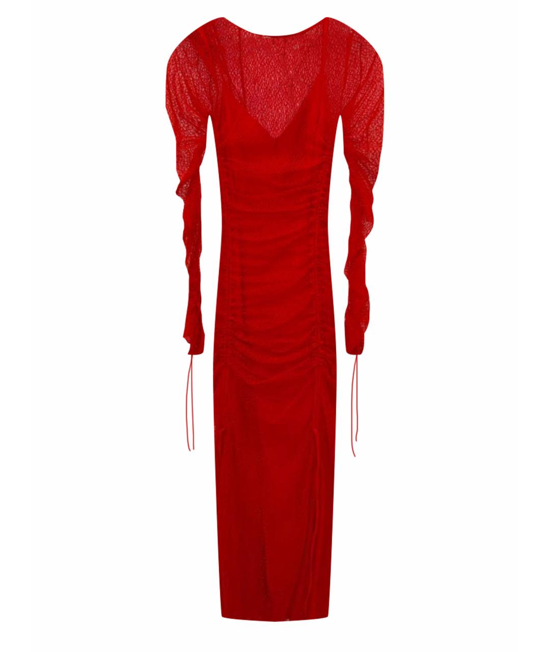 DIANE VON FURSTENBERG Красное вискозное вечернее платье, фото 1