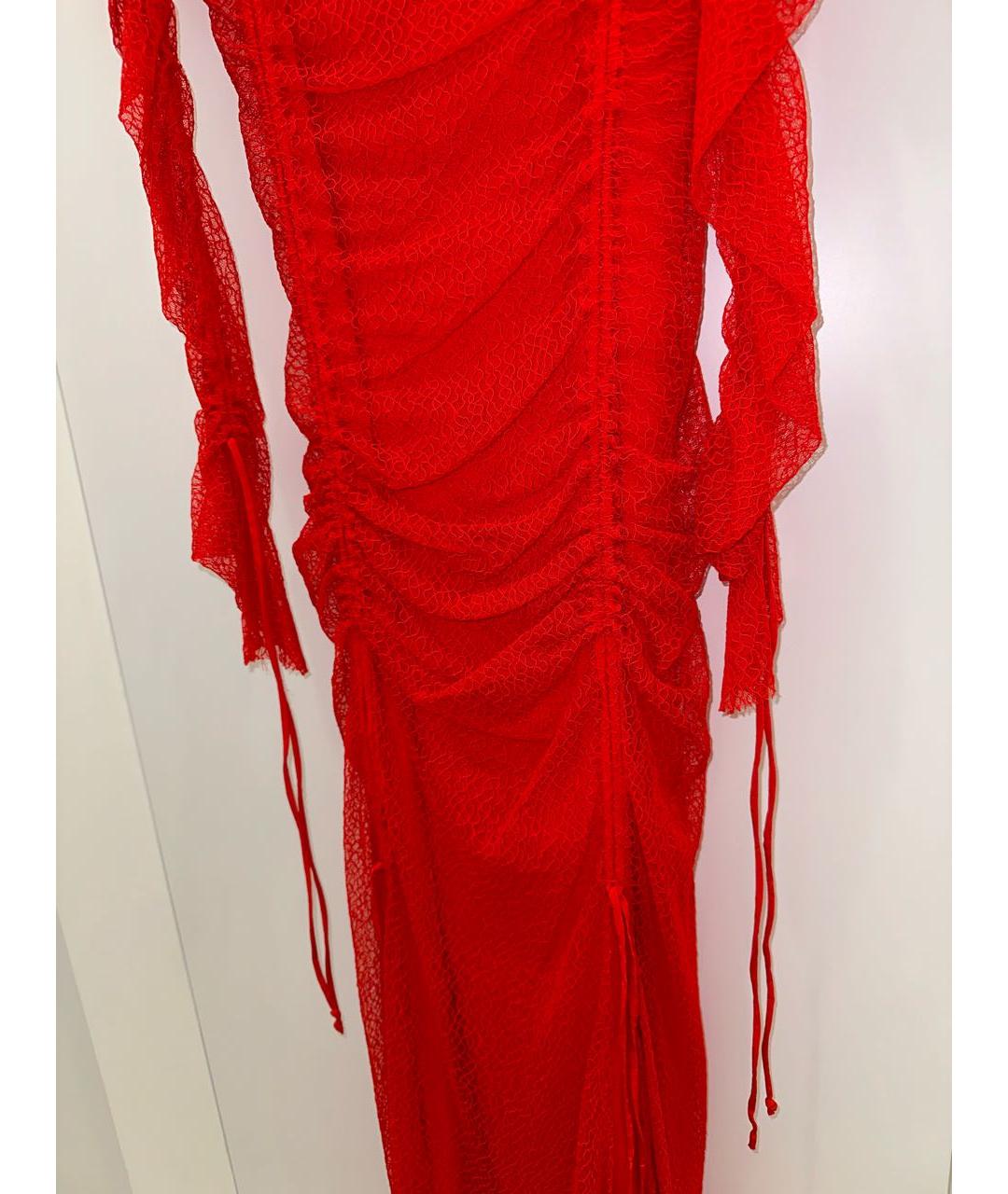DIANE VON FURSTENBERG Красное вискозное вечернее платье, фото 4