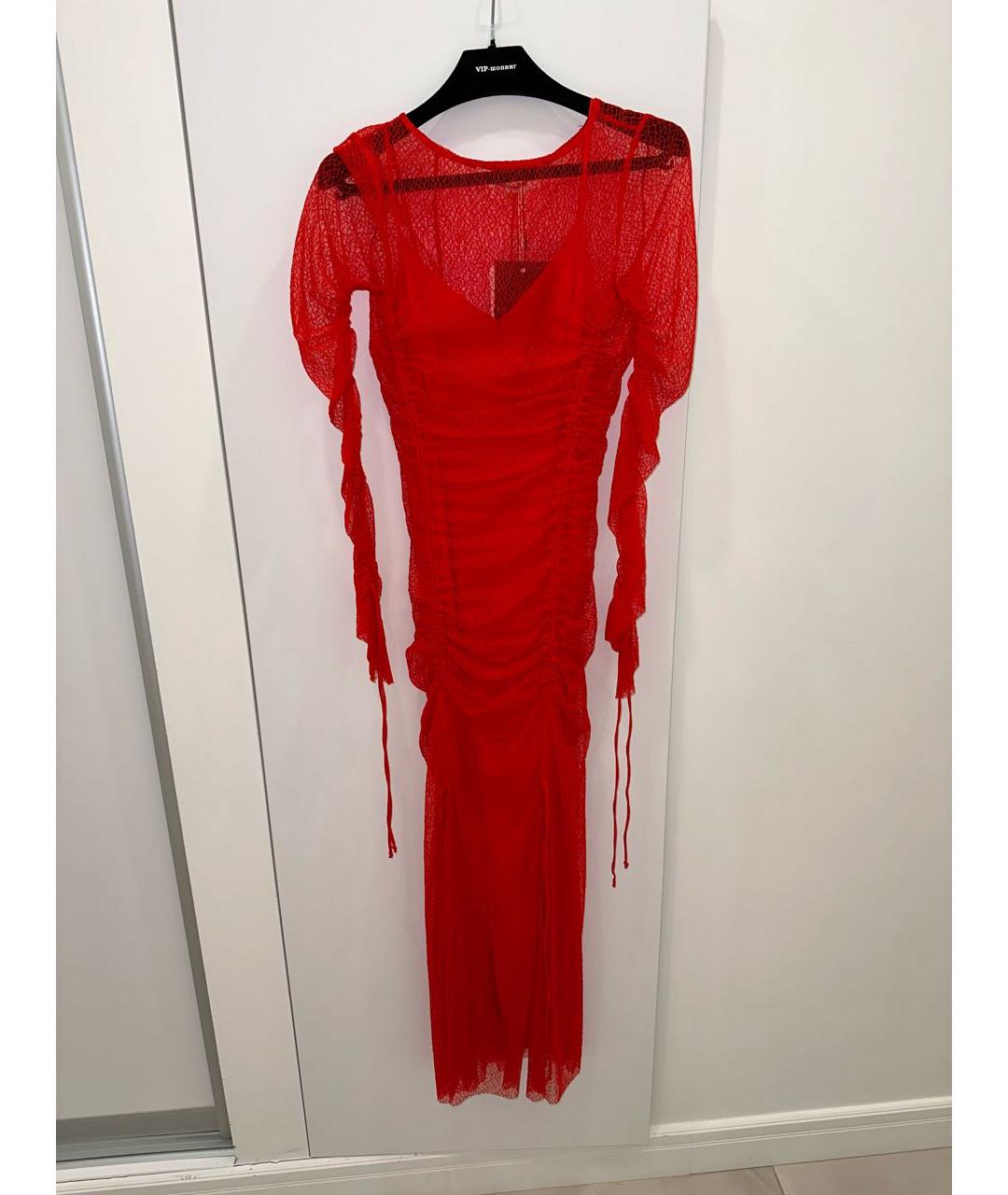 DIANE VON FURSTENBERG Красное вискозное вечернее платье, фото 5