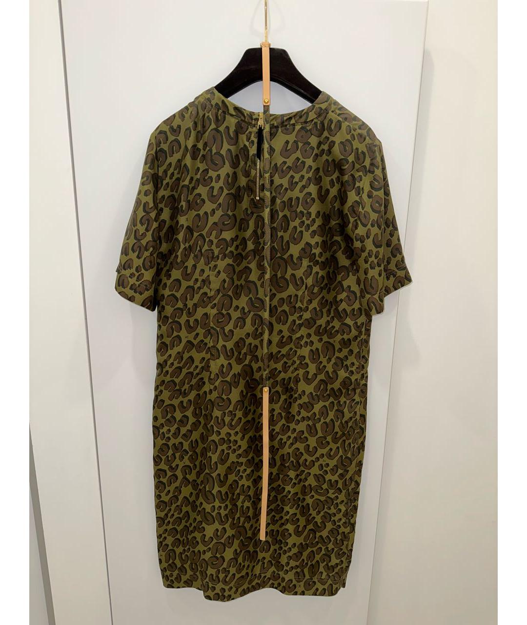 LOUIS VUITTON PRE-OWNED Зеленые шелковое повседневное платье, фото 2