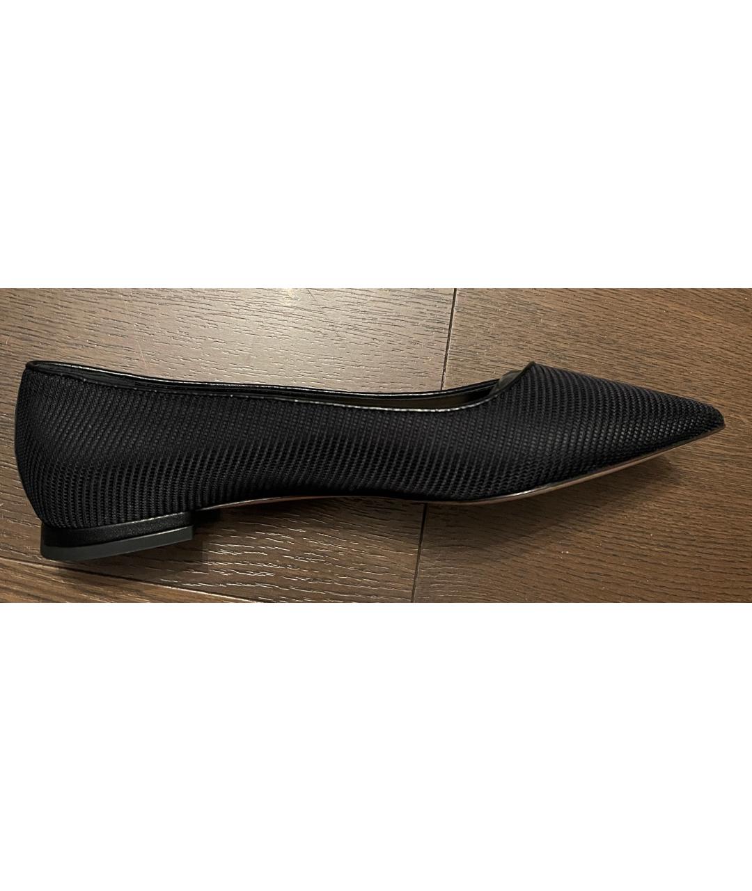 CHRISTIAN DIOR Темно-синие текстильные балетки, фото 6