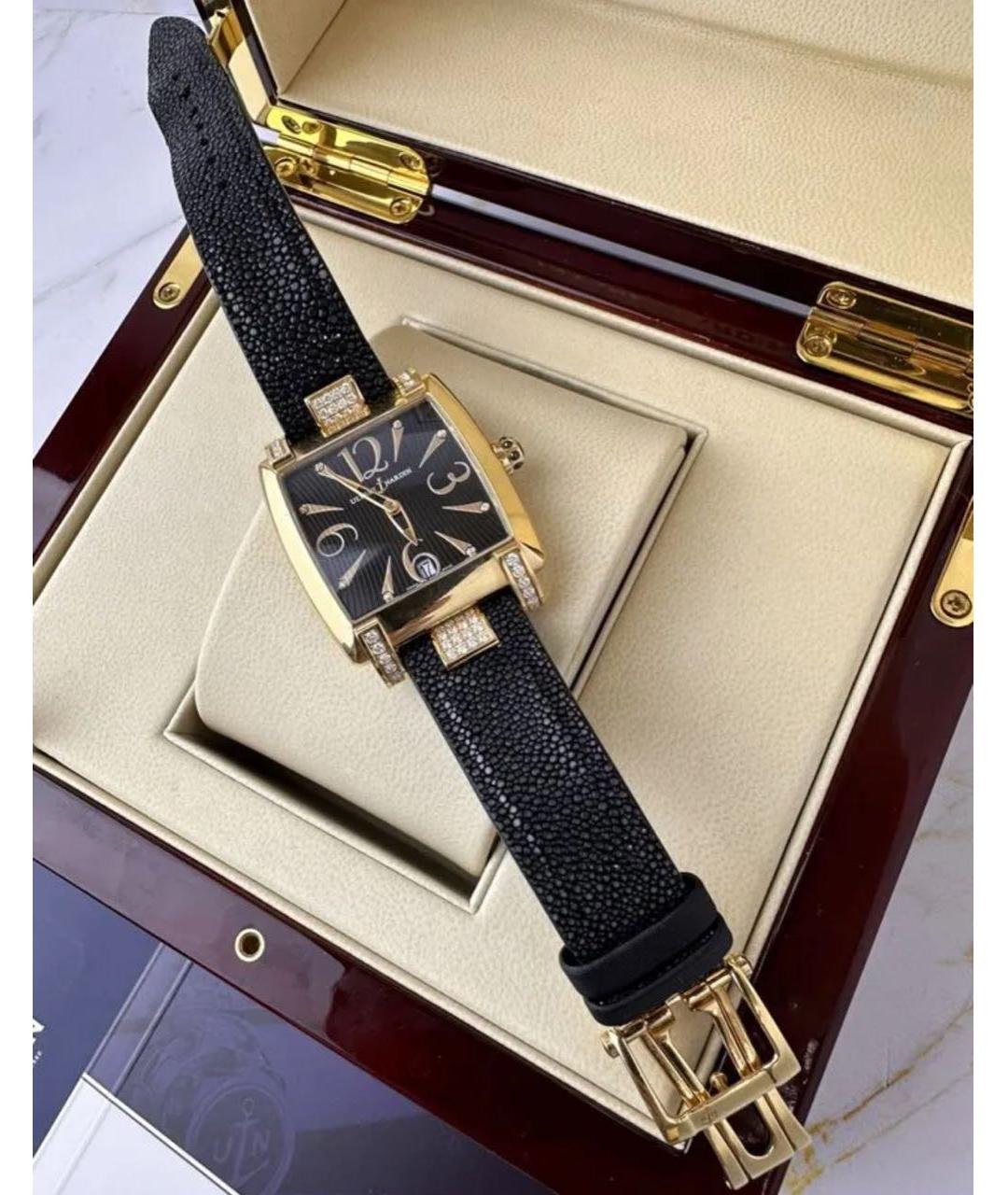 Ulysse Nardin Черные часы из розового золота, фото 8