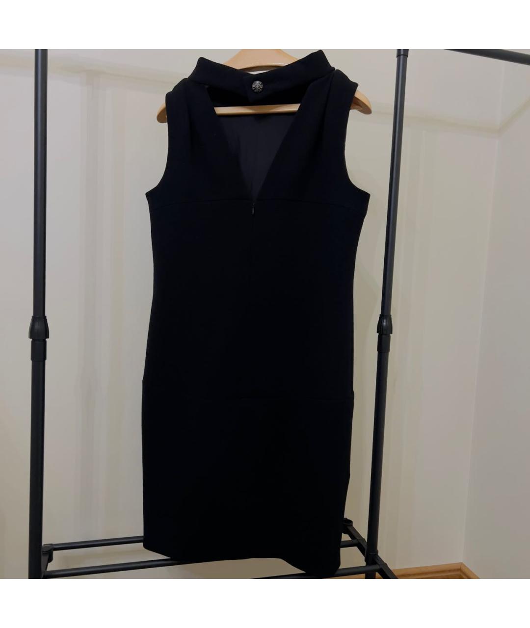 CHANEL Черное шерстяное повседневное платье, фото 2