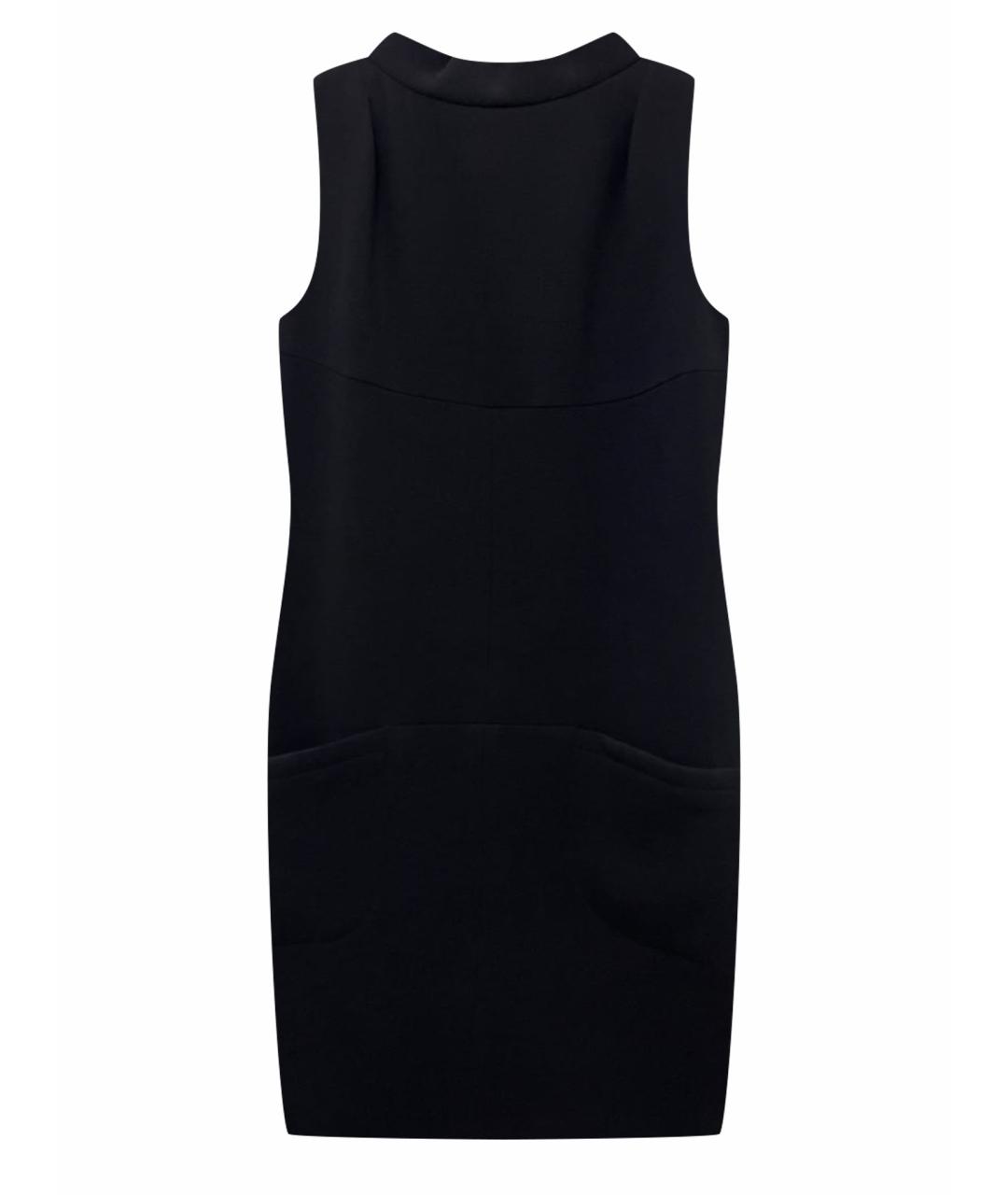 CHANEL PRE-OWNED Черное шерстяное повседневное платье, фото 1