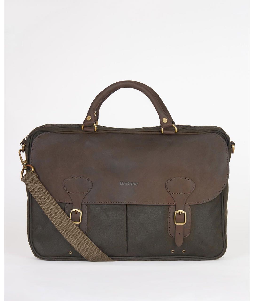 BARBOUR Хаки хлопковый портфель, фото 6