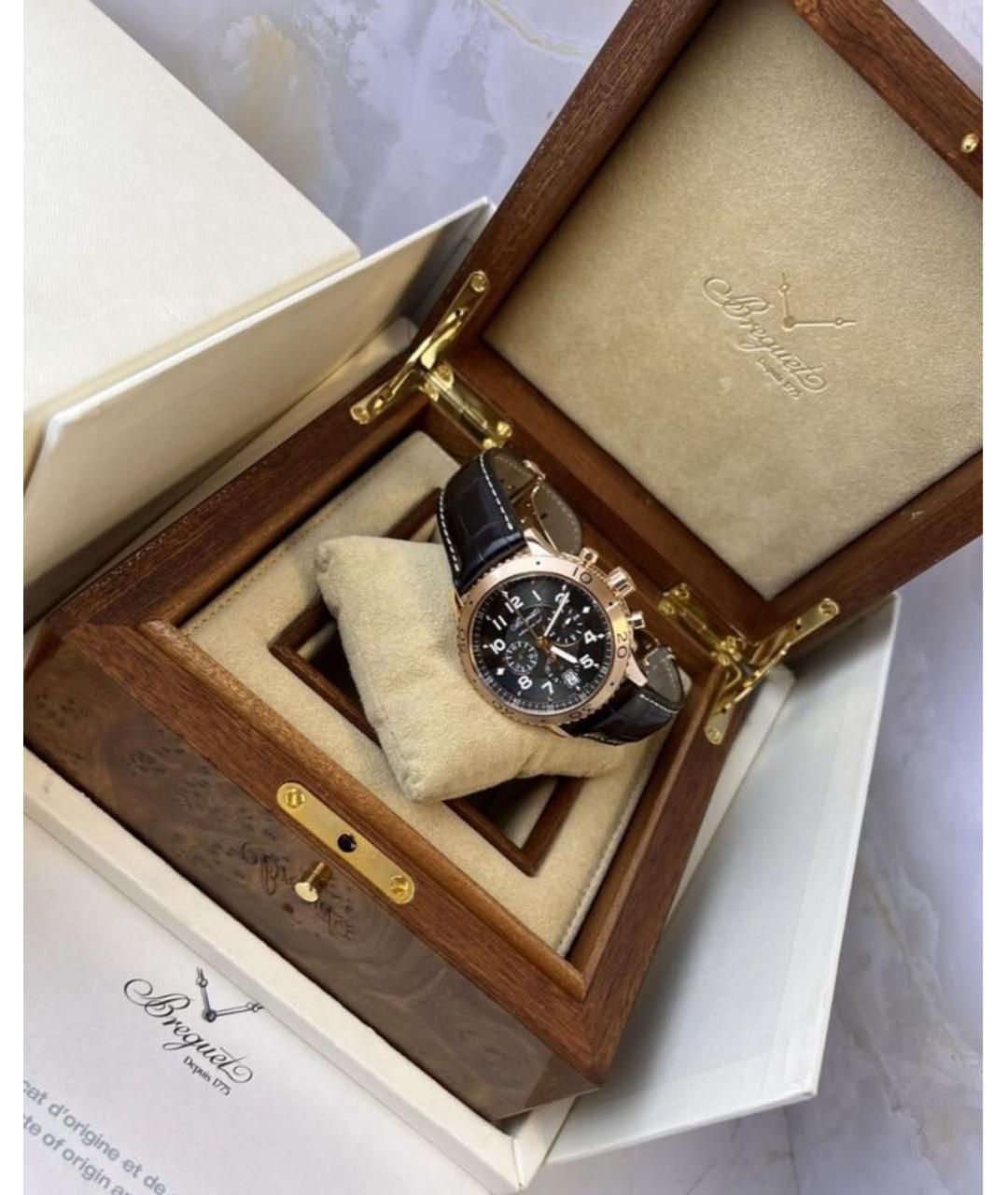 Breguet Коричневые часы из розового золота, фото 5