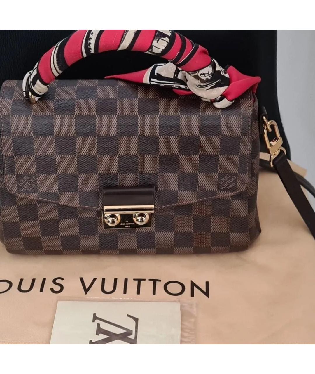 LOUIS VUITTON Черная кожаная сумка с короткими ручками, фото 2
