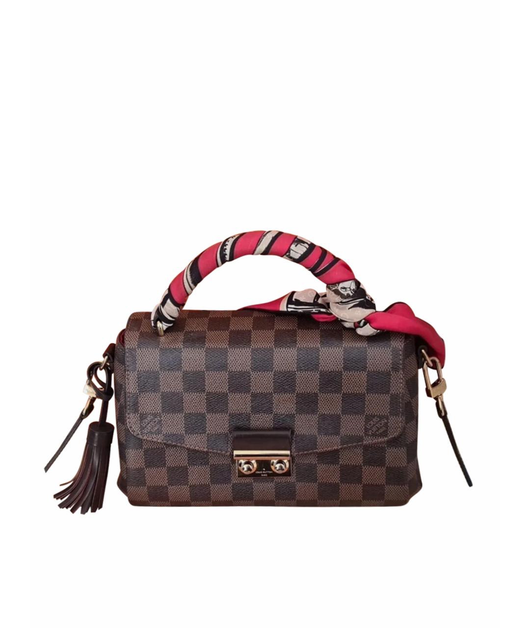 LOUIS VUITTON Черная кожаная сумка с короткими ручками, фото 1