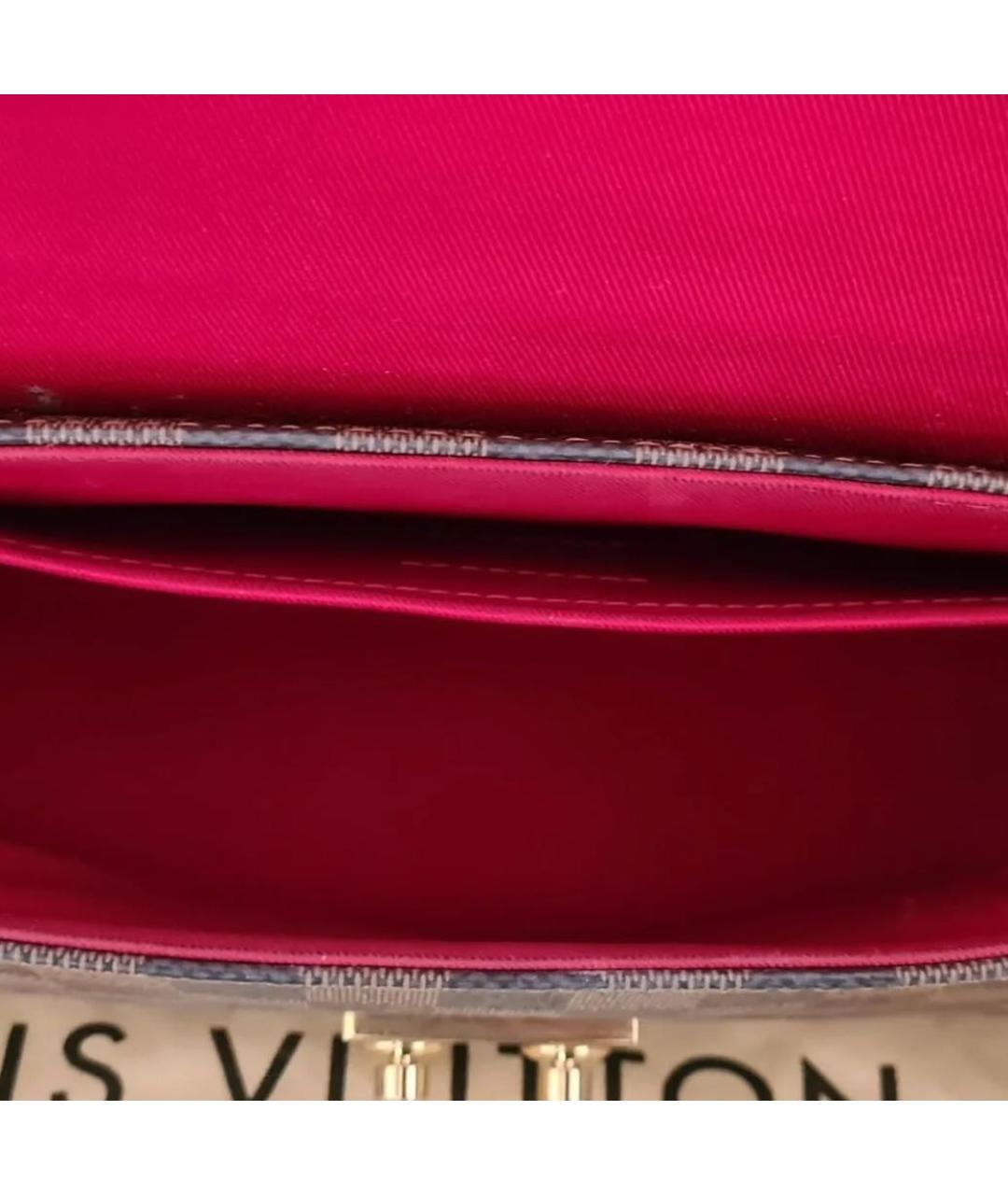 LOUIS VUITTON Черная кожаная сумка с короткими ручками, фото 3