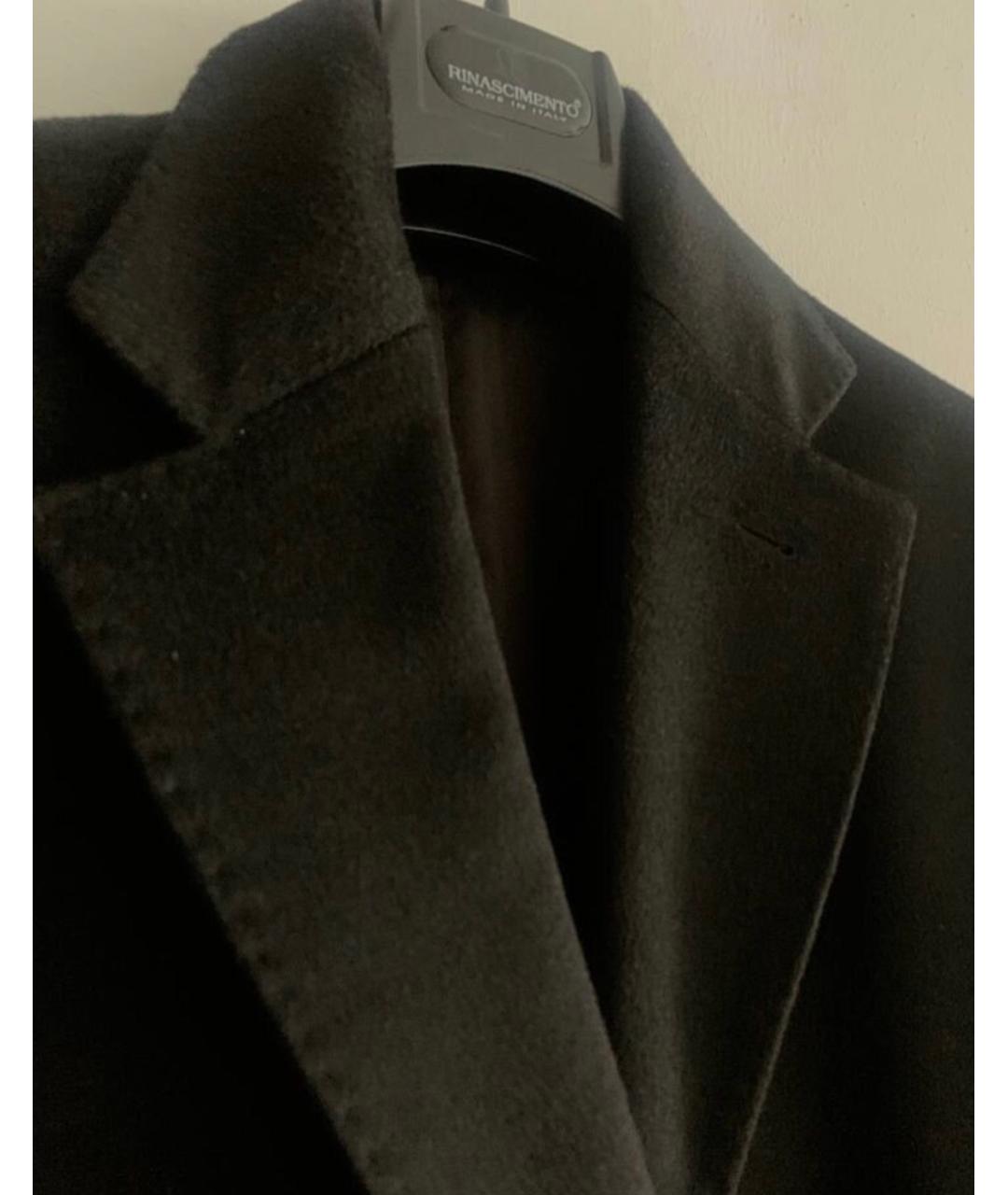 LORO PIANA Черное шерстяное пальто, фото 4