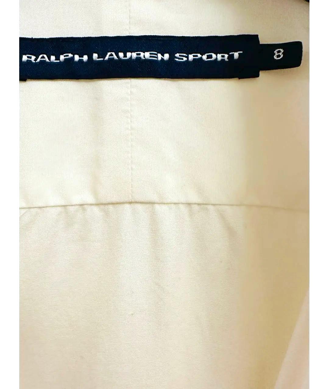 RALPH LAUREN Белая хлопковая блузы, фото 2