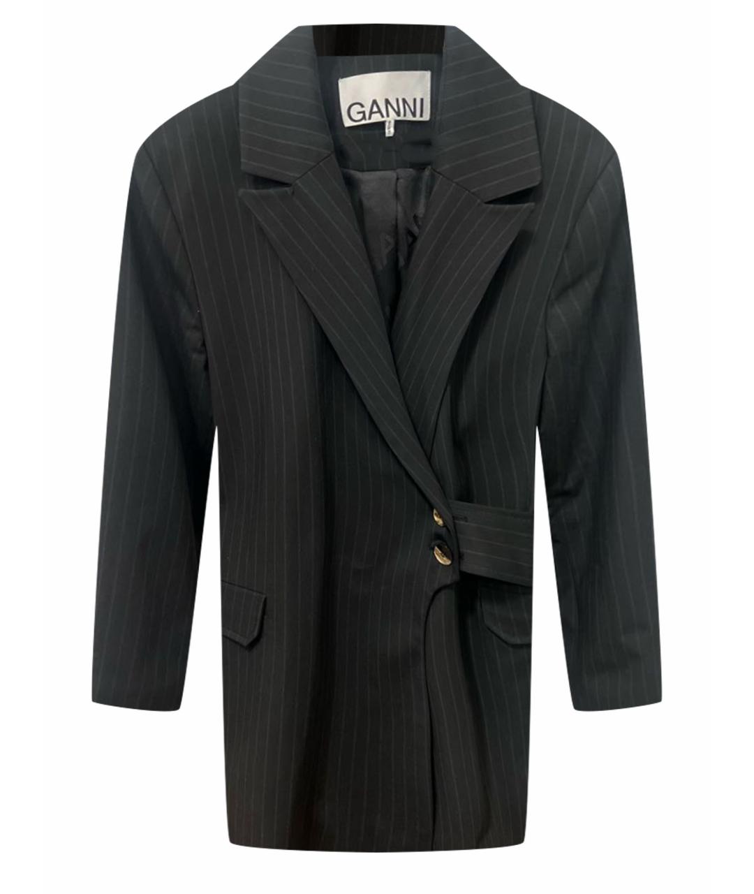 GANNI Серый полиэстеровый жакет/пиджак, фото 1