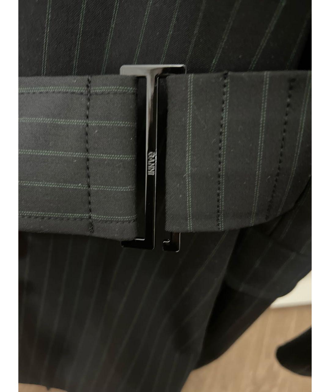 GANNI Серый полиэстеровый жакет/пиджак, фото 4