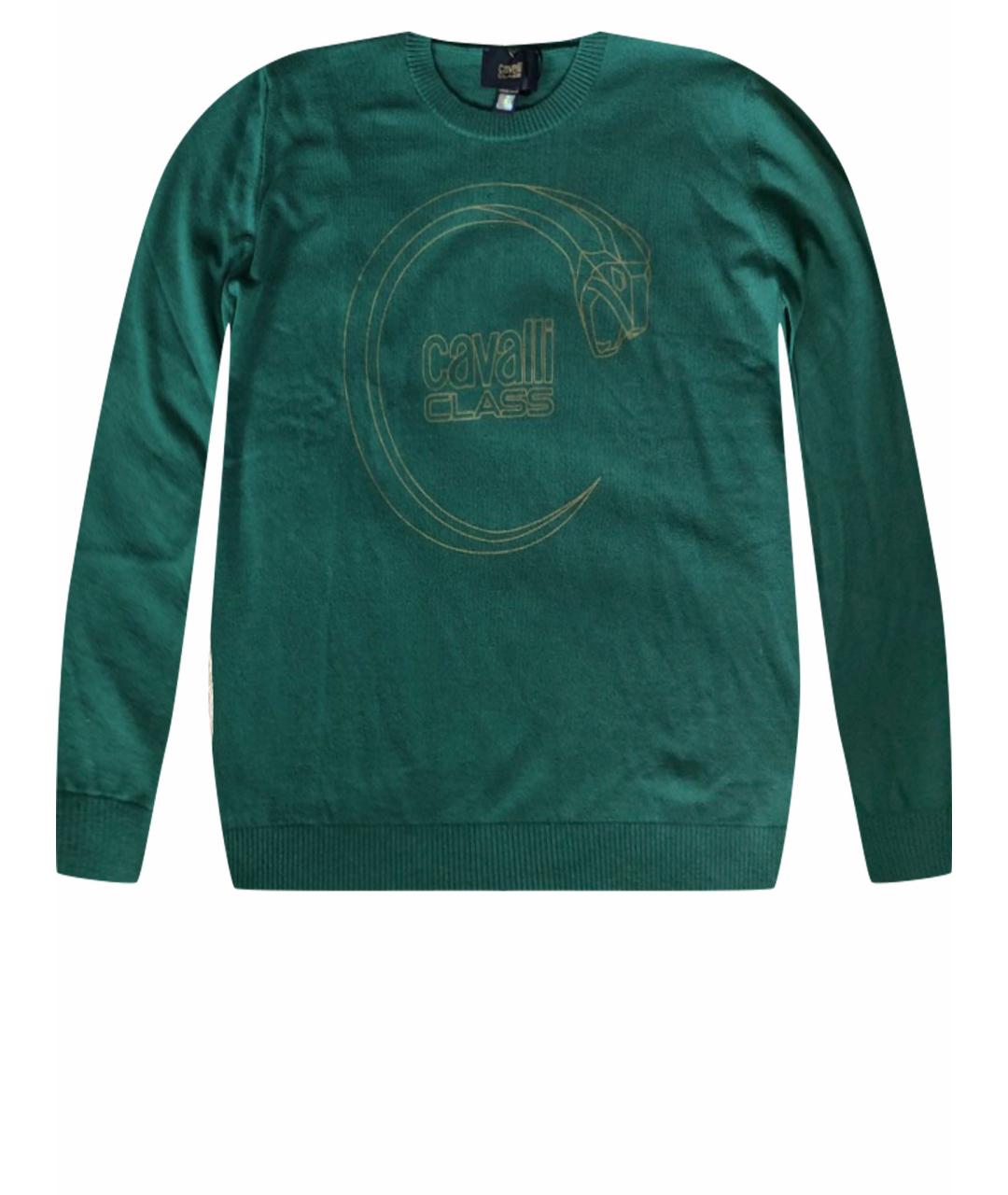 CAVALLI CLASS Зеленый шерстяной джемпер / свитер, фото 1