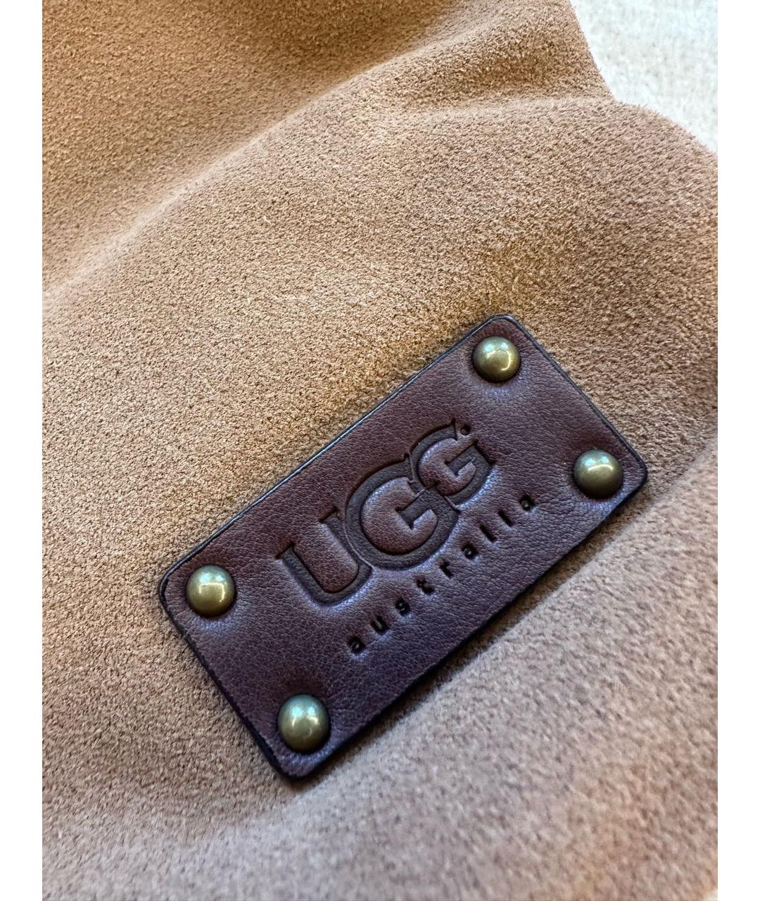 UGG AUSTRALIA Коричневая замшевая сумка через плечо, фото 6