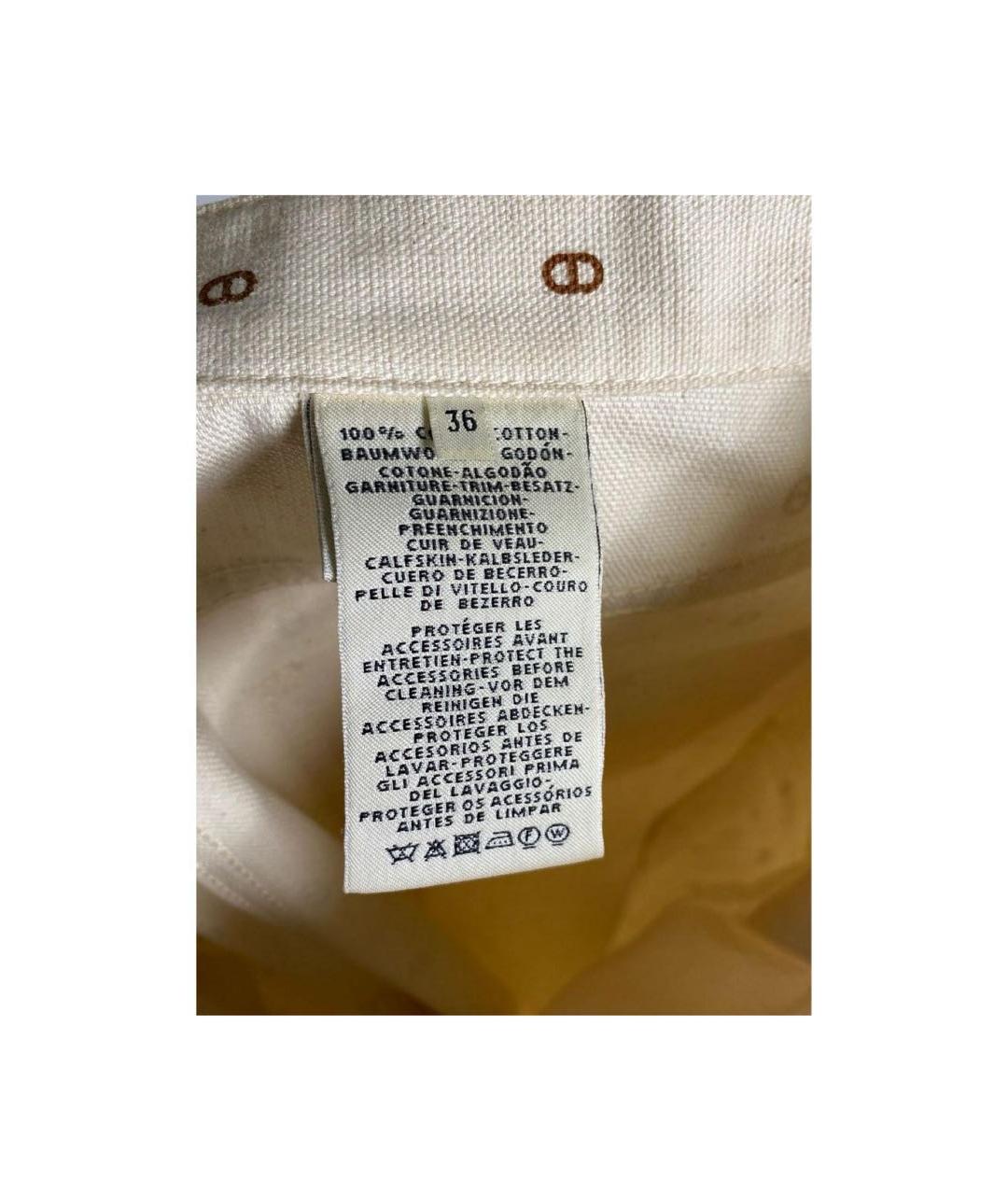 HERMES PRE-OWNED Белые хлопковые прямые джинсы, фото 6