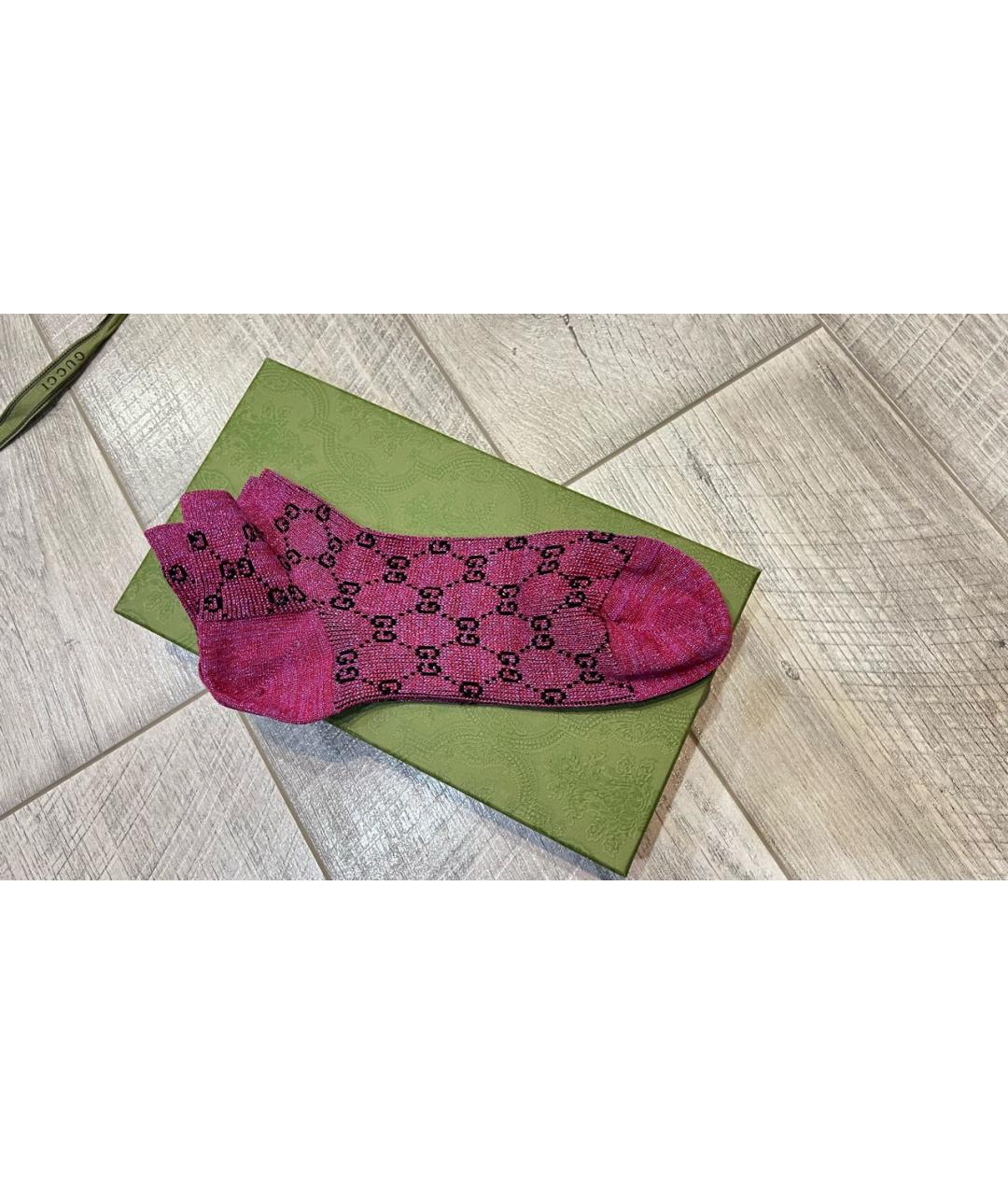 GUCCI Розовые носки, чулки и колготы, фото 5