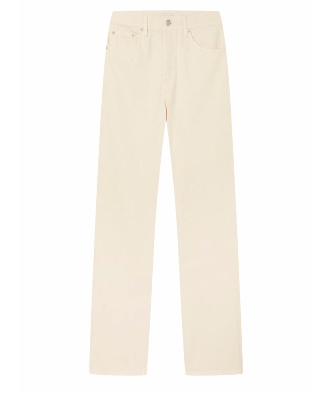 SANDRO Белые хлопковые прямые джинсы, фото 1