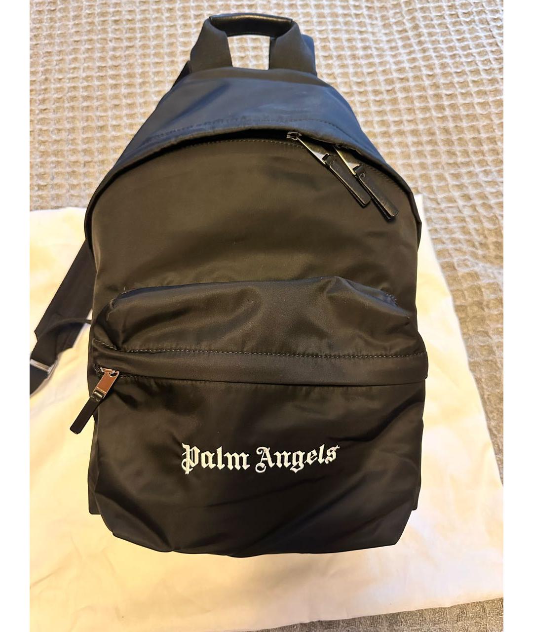PALM ANGELS Черный тканевый рюкзак, фото 2