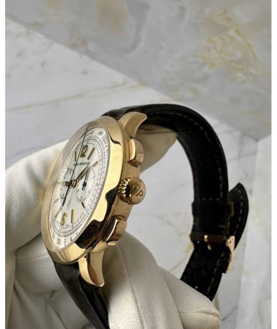 GIRARD PERREGAUX Белые часы из розового золота, фото 5