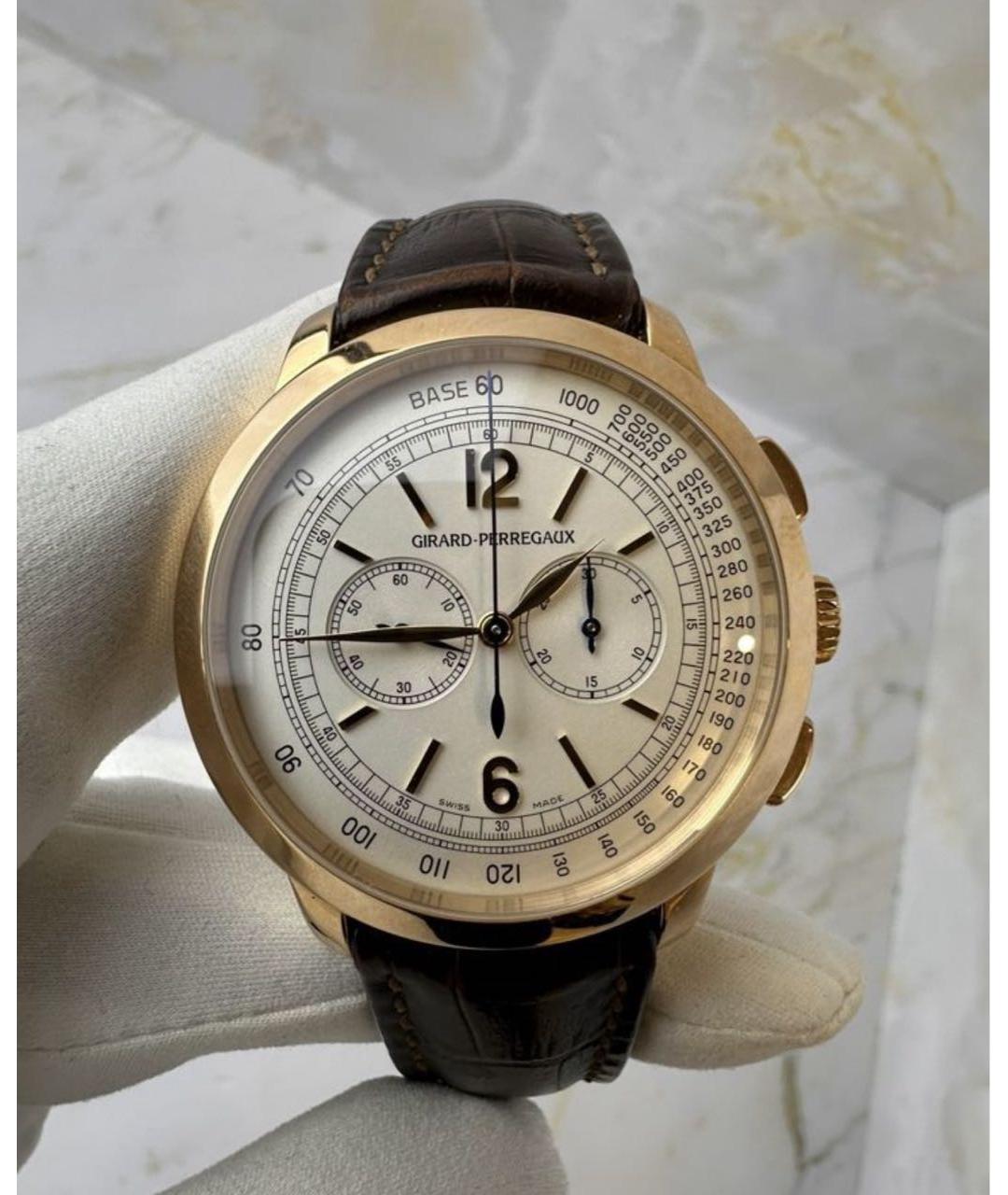 GIRARD PERREGAUX Белые часы из розового золота, фото 6