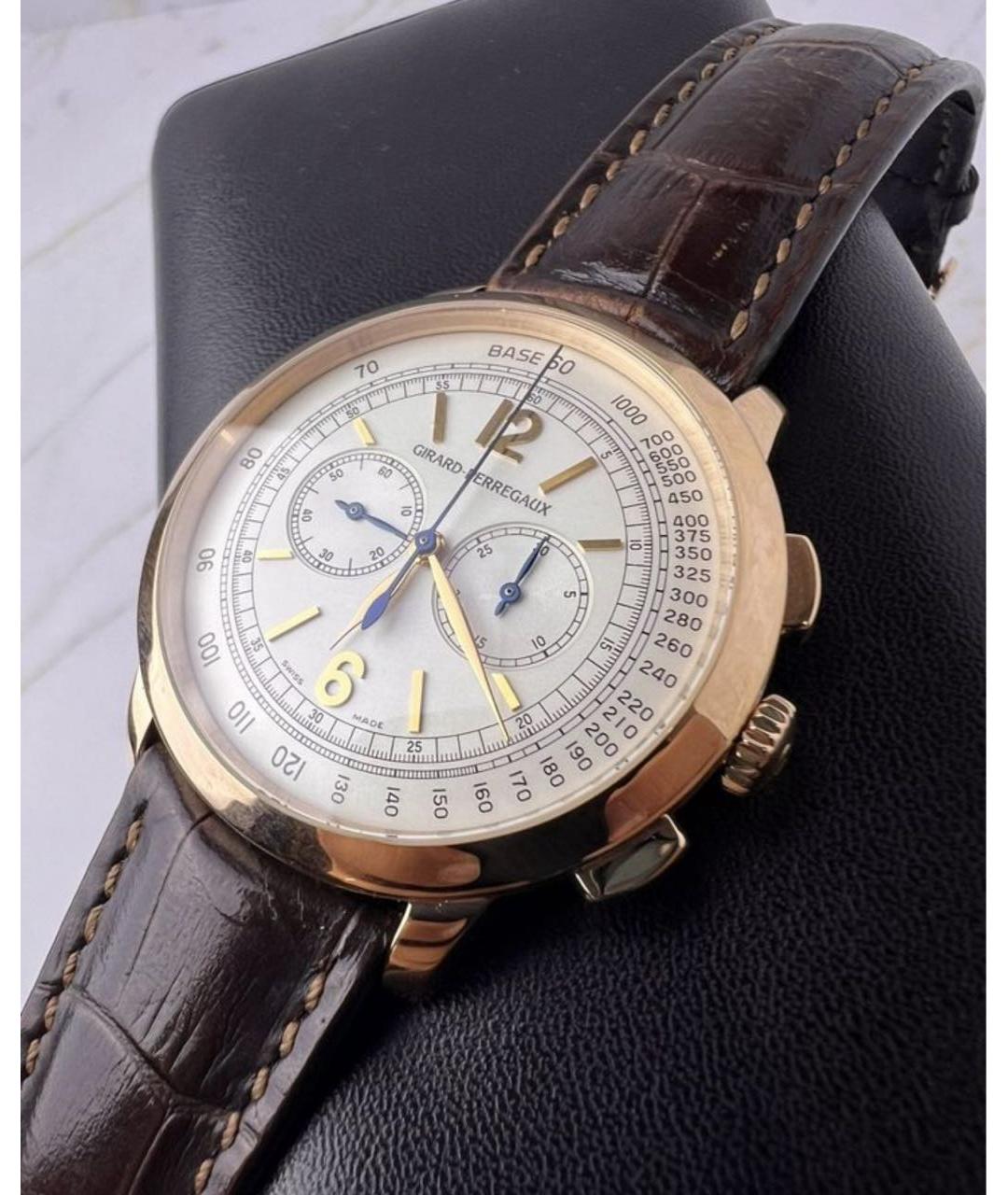 GIRARD PERREGAUX Белые часы из розового золота, фото 4