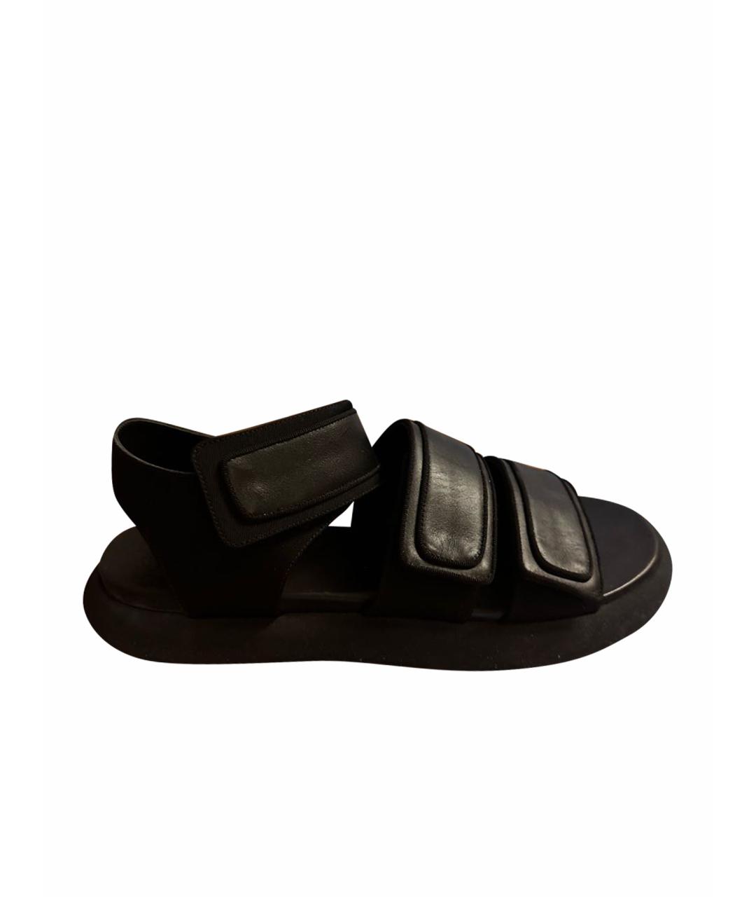NEOUS Черные кожаные сандалии, фото 1