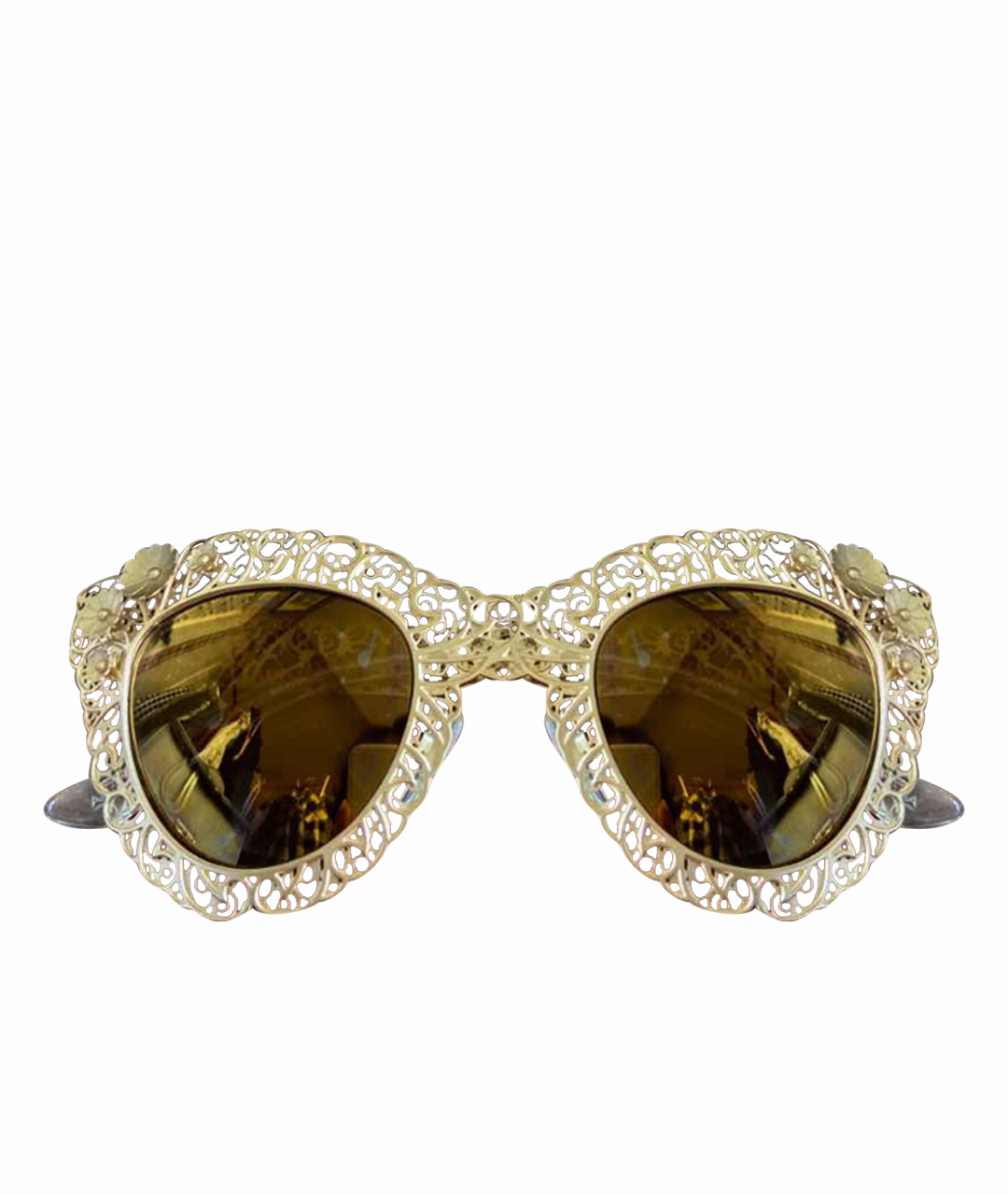 DOLCE&GABBANA Золотые солнцезащитные очки, фото 1